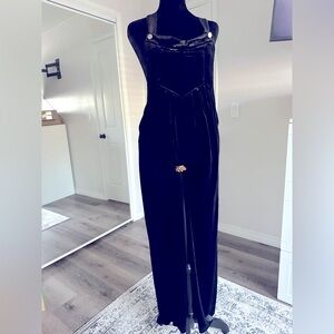 BiBi Black Velvet Jumpsuit